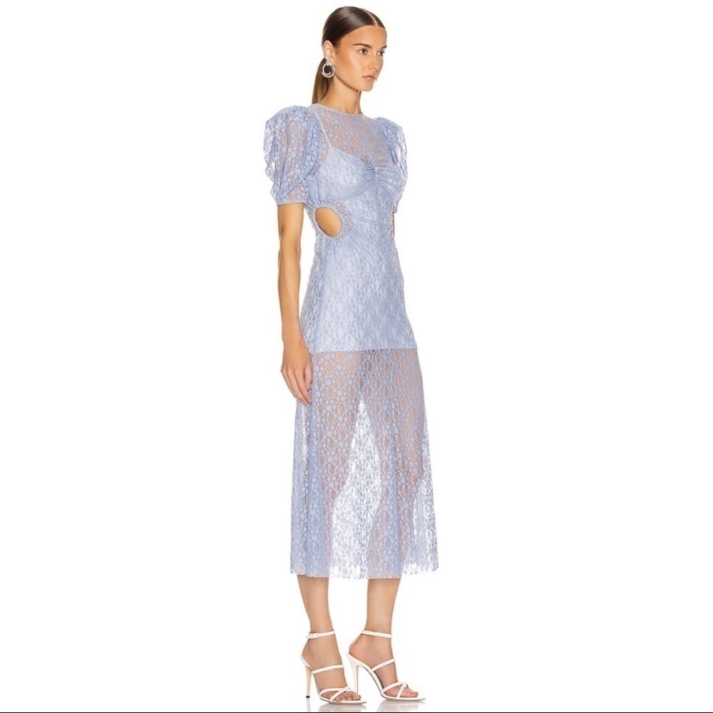 Alice McCall On + On Midi Dress Blue Lace Size 10